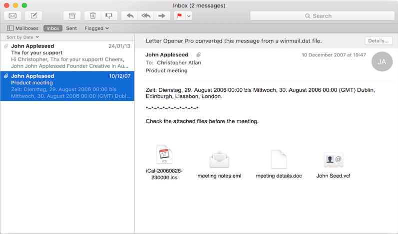 winmail reader pour mac